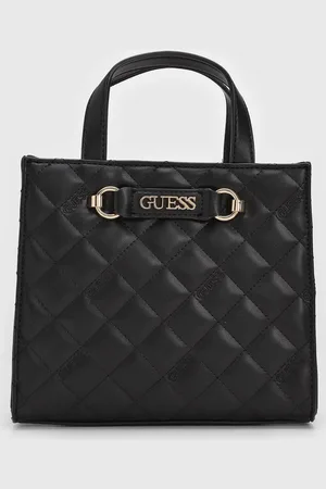 Guess Bolsa Tiracolo Alça Dupla Matelassê Preta