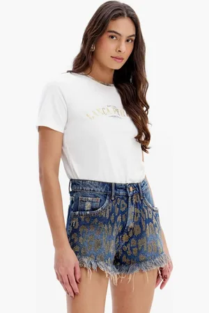 LANCA PERFUME Blusa T-shirt Name Mangas Curtas