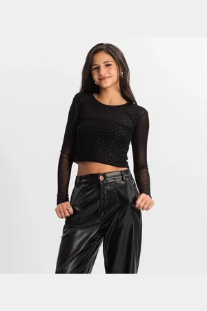 Minty Infantil - Blusa Juvenil Com Sobreposição