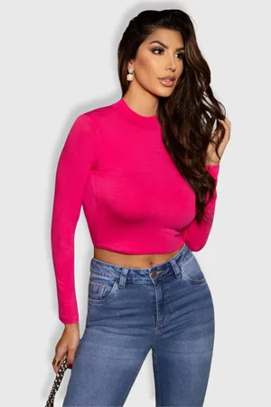 Revanche Cropped Manga Longa Com Gola Alta Feminino Nájera