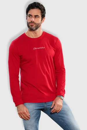 Revanche Camiseta Manga Longa Com Punho Estampada Masculina Zurique
