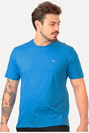 Tommy Hilfiger Camiseta Masculina Slim C-Neck Flag Royal