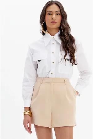 LANCA PERFUME Camisa Alongada Manga Longa Com Bolsos