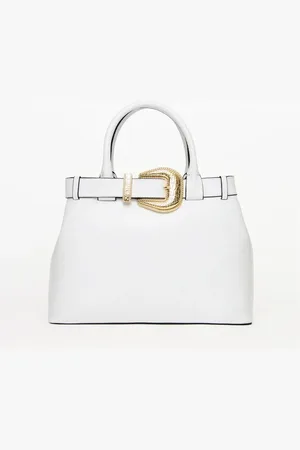 LANCA PERFUME Bolsa Tote Bag Couro Com Cinto E Fivela Croco