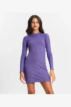 Minty Infantil - Vestido Juvenil Em Ribana Canelada