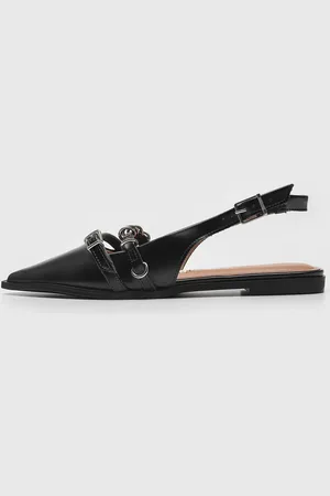 VIZZANO Sapatilha Slingback Fivelas Preta