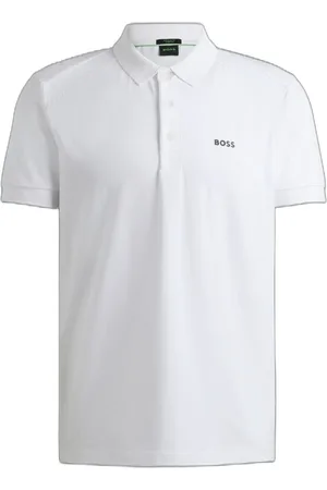 HUGO BOSS Polo De Algodão Stretch Com Inserções De Fita Listrada