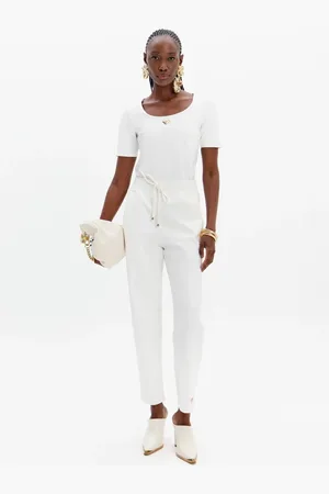 LANCA PERFUME Calça Baggy Com Elástico E Cintura Alta