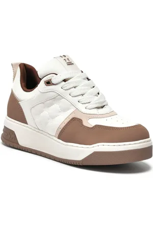 VIA MARTE Tênis Feminino Street Amarrar Sola Alta Moda Skate