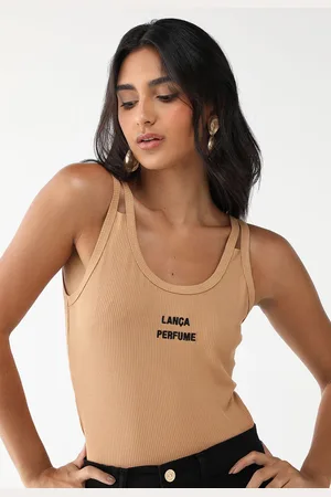 LANCA PERFUME Regata Canelada Ajustada Logo Bordado