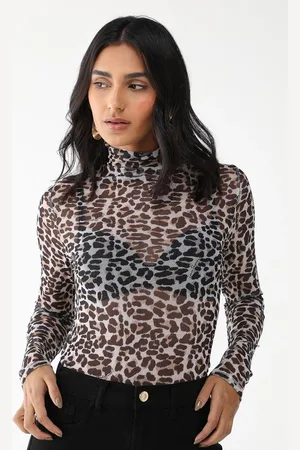 LANCA PERFUME Blusa Ajustada Animal Print Branca