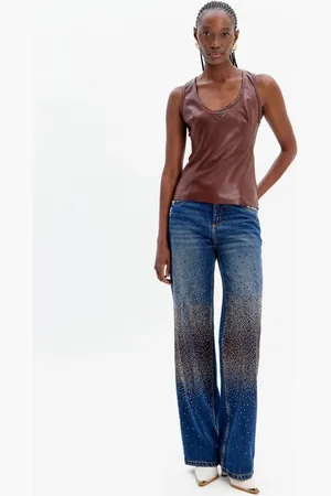 LANCA PERFUME Calça Jeans Full Length Com Aplicação