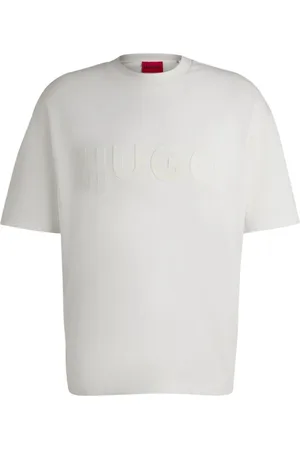 HUGO BOSS Polo De Jersey De Algodão Com Logo Off-White - EP-XS