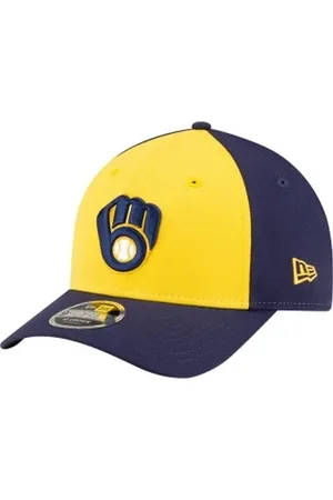 New Era Boné 9forty M-crown Milwaukee Brewers Amarelo/Azul