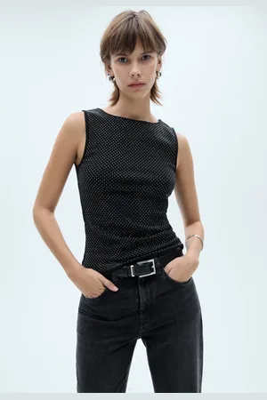 MANGO Regata Ajustada Hotfix Preta
