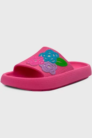 Pópidí Infantil - Chinelo Estilo Nuvem Popidi Menina Flor Renda