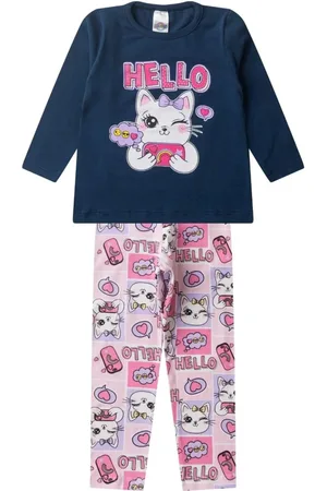 Kappes Infantil - Conjunto Menina Em Cotton Manga Longa