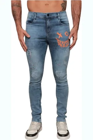 Avec Calça Jeans Masculina Jogador Super Skinny com Elastano Confortável
