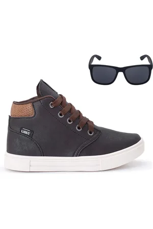 CALCADOS LGHT LIGHT Infantil - Tenis Botinha Meninos Casual Cano Alto Confortavel + Oculos