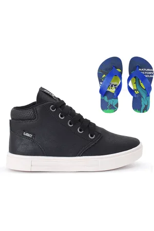 CALCADOS LGHT LIGHT Infantil - Tenis Botinha Meninos Casual Cano Alto Confortavel + Chinelo