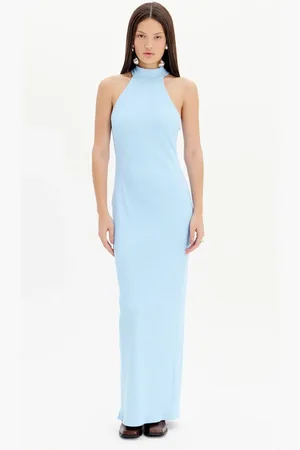 My Favorite Things Vestido Midi Canelado Gola Alta
