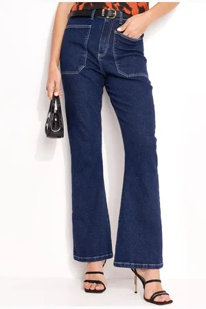 QUINTESS Calça Em Jeans Escuro