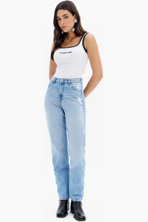 My Favorite Things Calça Jeans Reta Super Alta