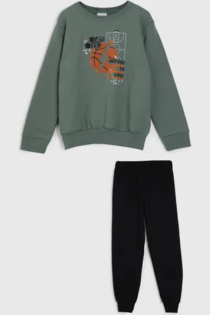 Elian Infantil - Conjunto 2pçs Manga Longa Blusa E Calça De Moletom
