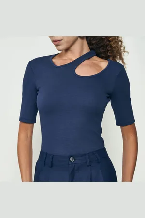 Colcci Blusa Recorte Ou25 Marinho Feminino