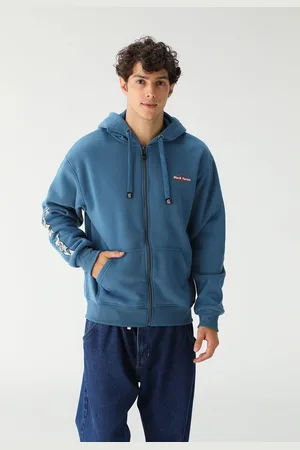 Red Nose Blusa de Moletom Flanelada Aberta Logo Azul