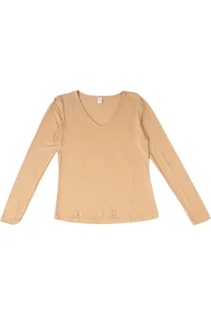 Rovitex Blusa Feminina Básica Manga Longa Lisa