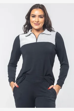 Pau a Pique Blusa m/l Básica de Moletinho - GG