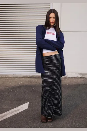 My Favorite Things Saia Midi com Brilhos e Fenda