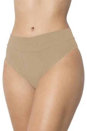 Gabi Calça de Cotton Cós Lingerie Algodão Confortável Lisa Costura Três Pontos Calcinha Reforçada