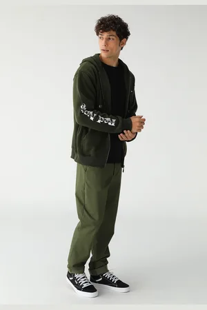 Red Nose Blusa de Moletom Flanelada Aberta Logo Verde
