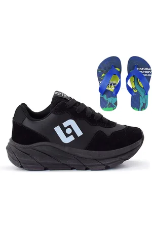 CALCADOS LGHT LIGHT Infantil - Tenis Meninos Jogger Escolar Casual Camurça + Chinelo