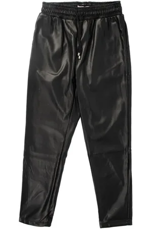 Rovitex Calça Feminina em PU Cós com Elástico