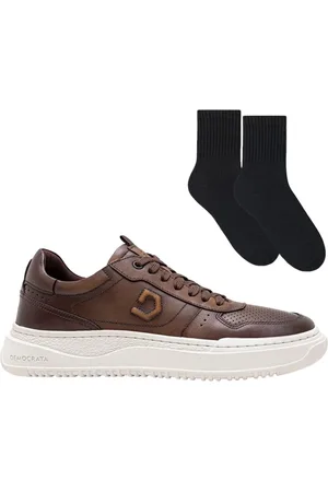 Democrata Kit Sapatênis Denim Block Masculino + Par De Meia