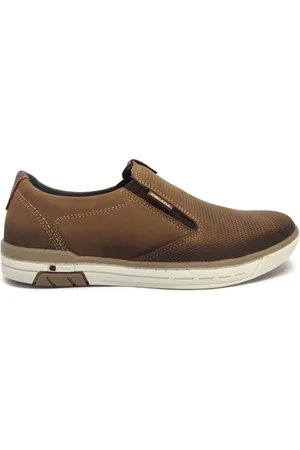 PEGADA Sapatênis Masculino Slip On Couro 119311 Mascavo