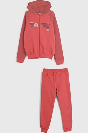 Elian Infantil - Conjunto 2pçs Manga Longa Blusa Com Capuz E Calça De Moletom