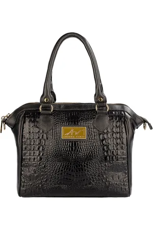 Andrea Vinci Bolsa estruturada de couro croco Leila
