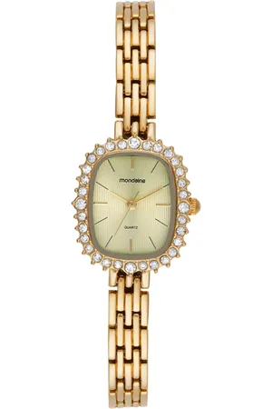Mondaine Relógio Feminino Quadrado Cristais