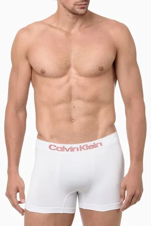 Calvin Klein Kit 3 Underwear Trunk Sem Costura Microfibra Cintura Baixa Cueca Calvin Klein - Preto e Cinza Mescla