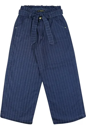 Look Jeans Infantil - Calça Pantalona Jeans