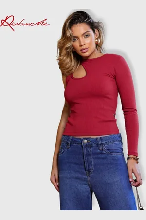 Revanche Blusa Uma Manga Só Com Decote Feminina Soleura