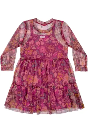 Elian Infantil - Vestido Menina Tule Floral