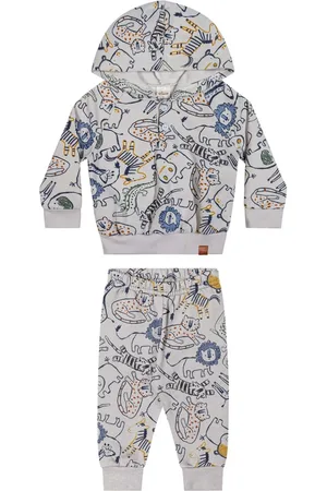 Elian Infantil - Conjunto Menino Moletom Animais
