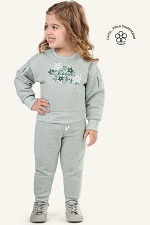 Colorittá Infantil - Conjunto Menina Moletom Linho