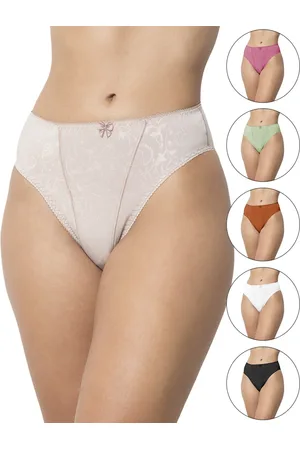 Gabi Kit 5 Calcinhas Modelagem Perfeita Confortável Toda Detalhada Calça Cintura Alta