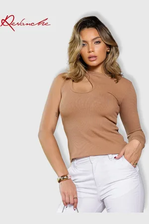 Revanche Blusa Uma Manga Só Com Decote Feminina Soleura